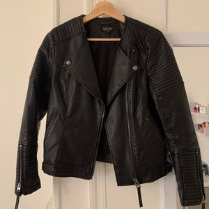 Topshop faux leather jacket 💙